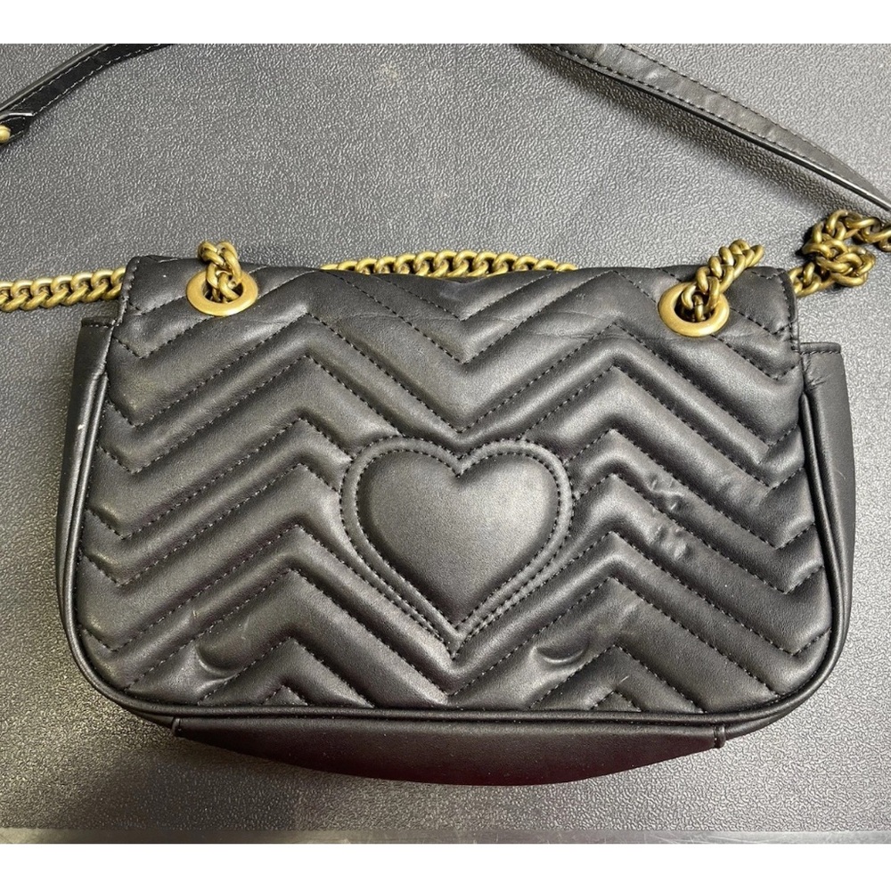 Gucci GG Marmont Leather Black Shoulder Bag/ crossbody purse - Picture 7 of 16